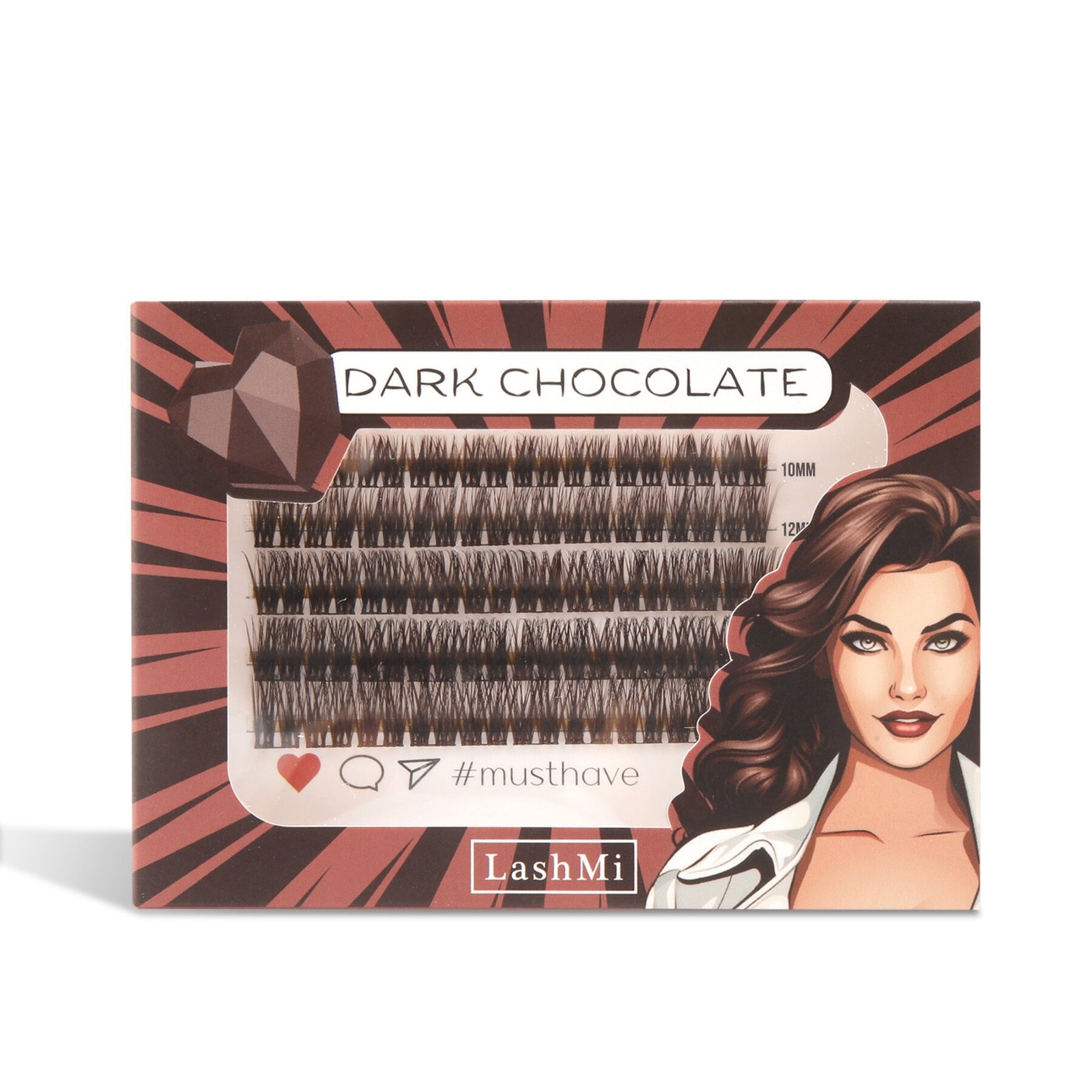 Dark Chocolate – Eyelash clusters 50 pcs