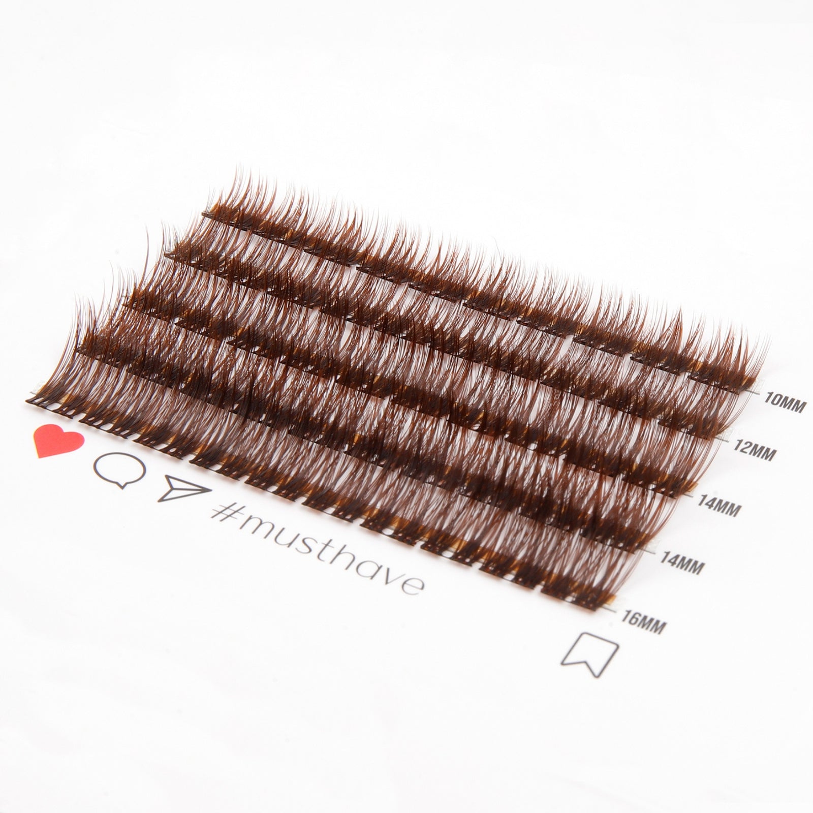Dark Chocolate – Eyelash clusters 50 pcs