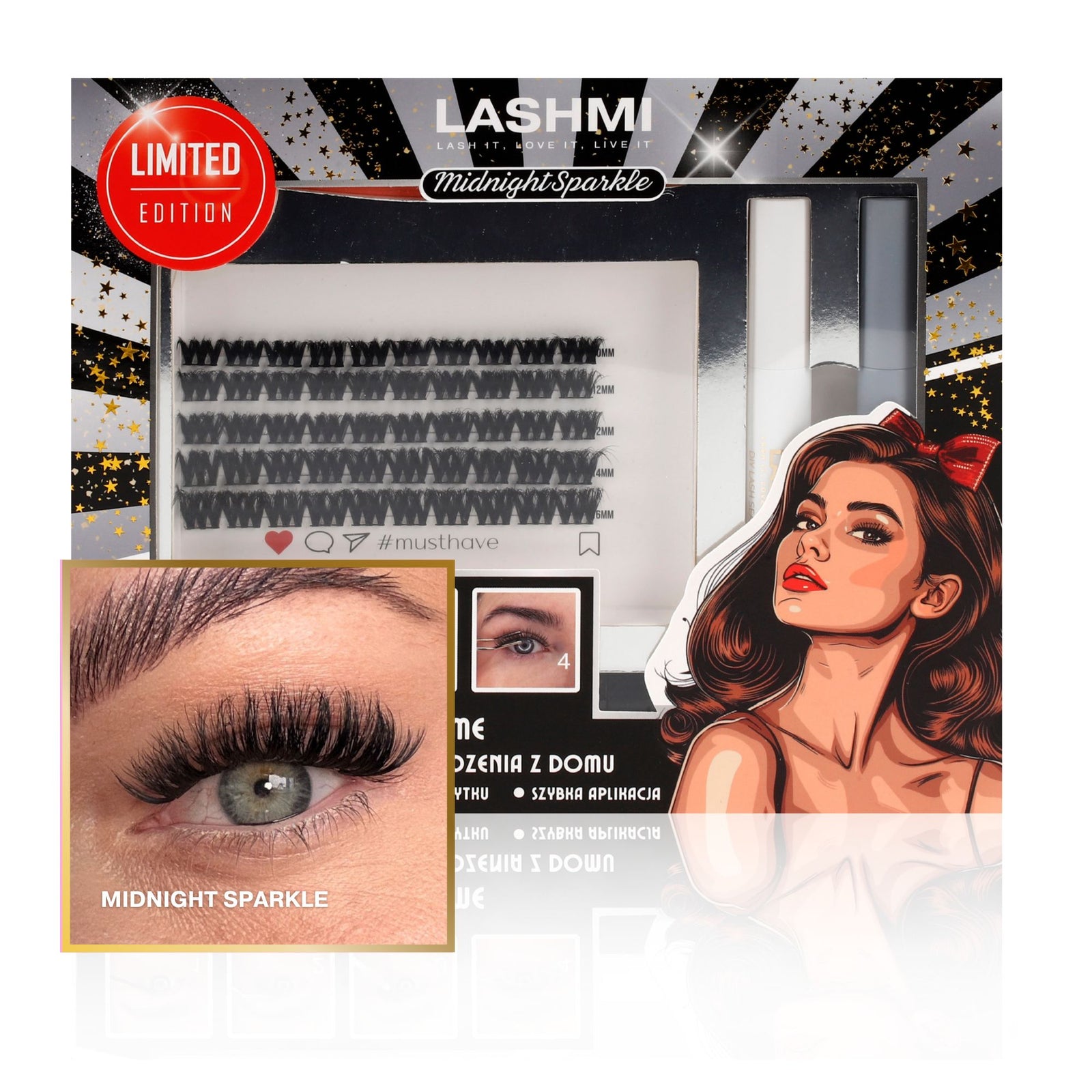 Zestaw startowy Midnight Sparkle z modelem #musthave 50 kępek