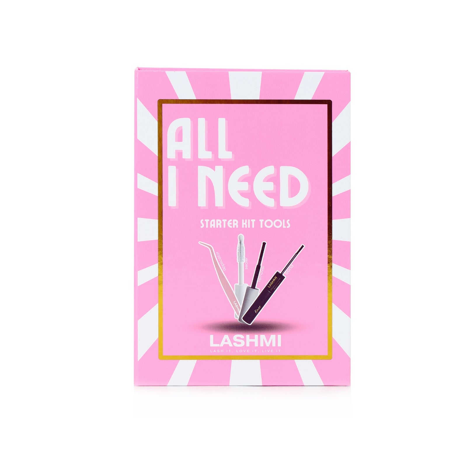 A set of accessories and products for eyelash application