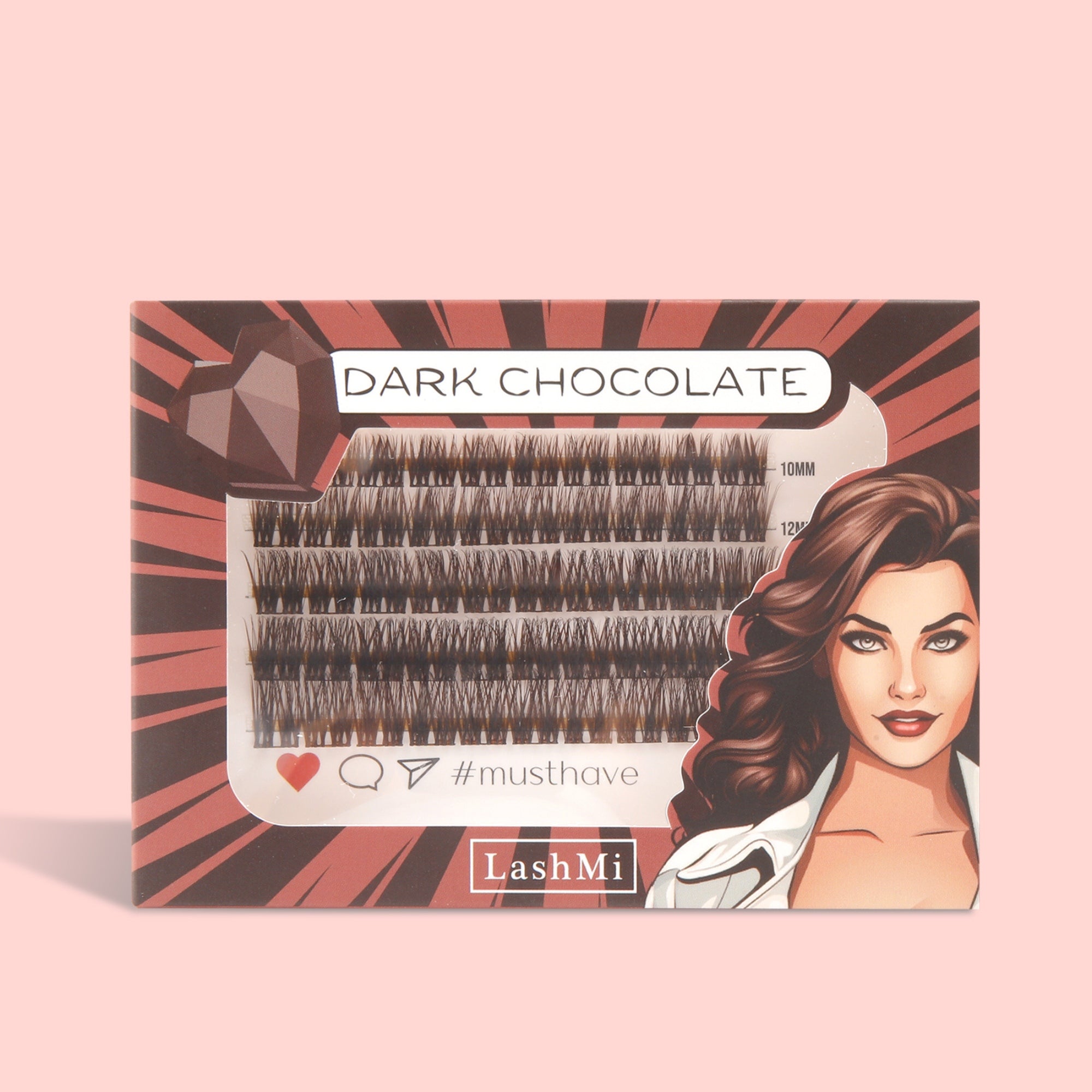 Dark Chocolate – Kępki rzęs 50 szt