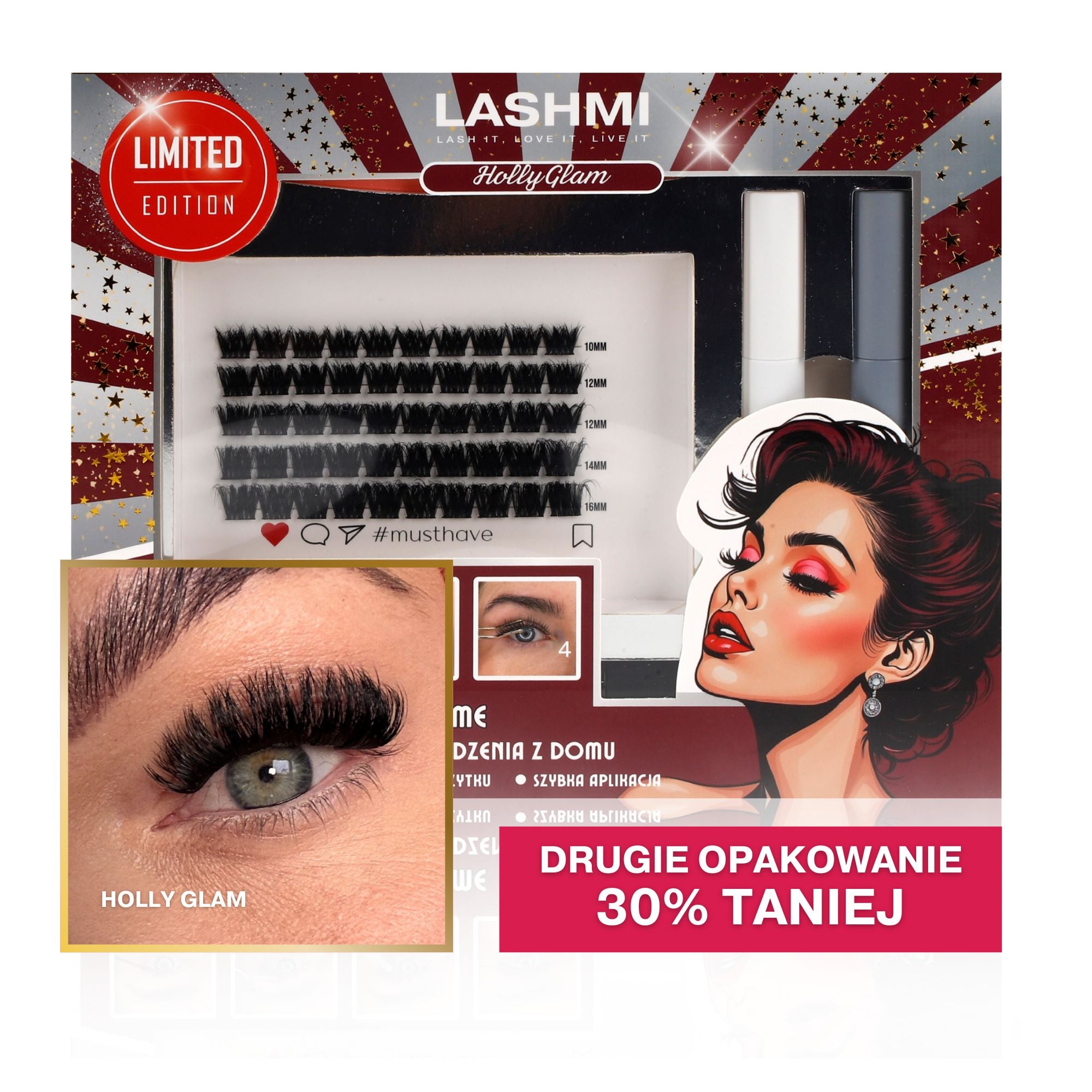 Zestaw startowy Holly Glam z modelem #musthave 50 kępek