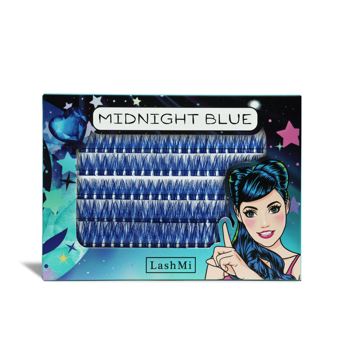 Midnight Blue – Kępki rzęs 50 szt