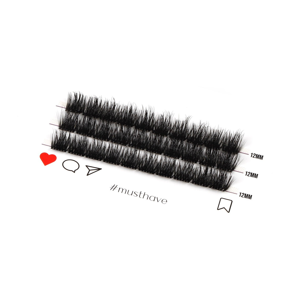 LOVE – kępki rzęs bondingowych | Pojedyncza długość