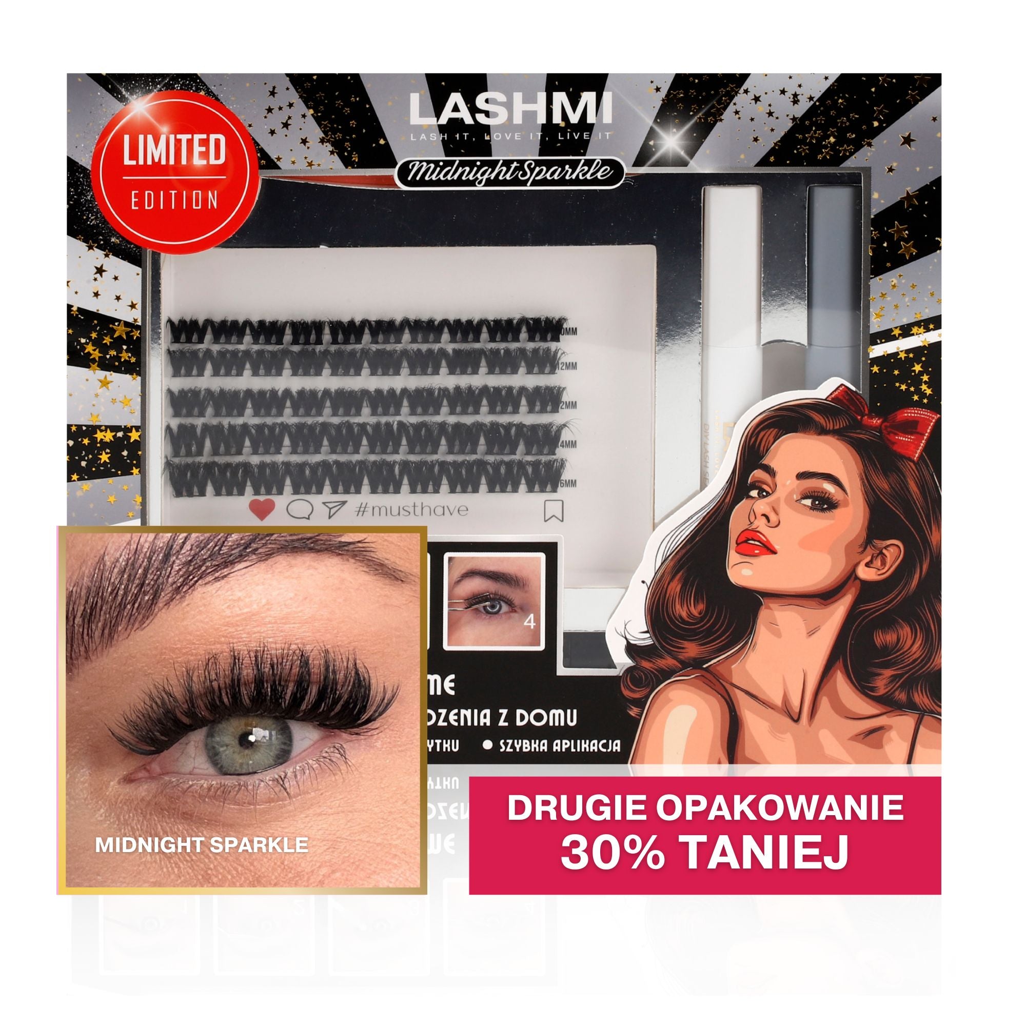 Zestaw startowy Midnight Sparkle z modelem #musthave 50 kępek