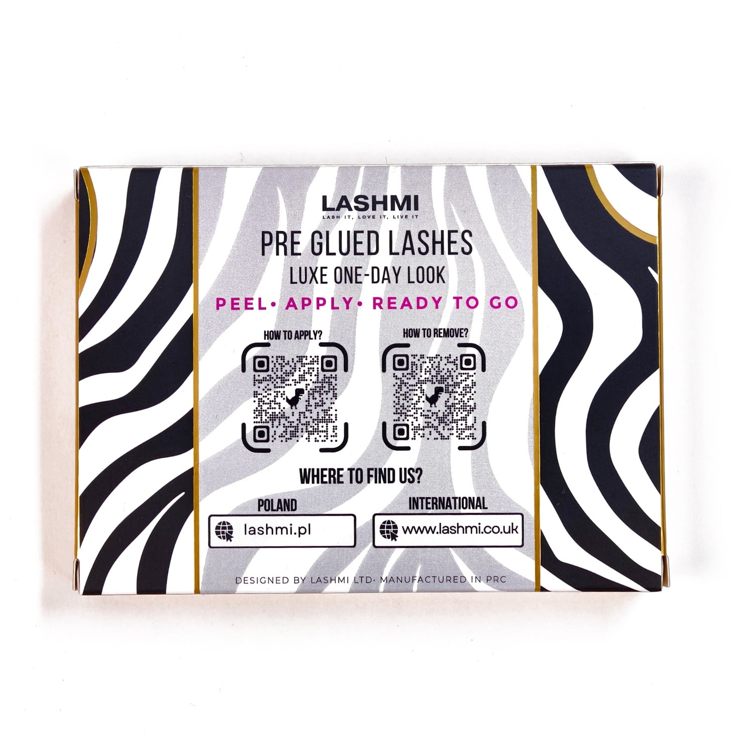 Rzęsy samoprzylepne Ready & Go – Model 1 (Zebra)