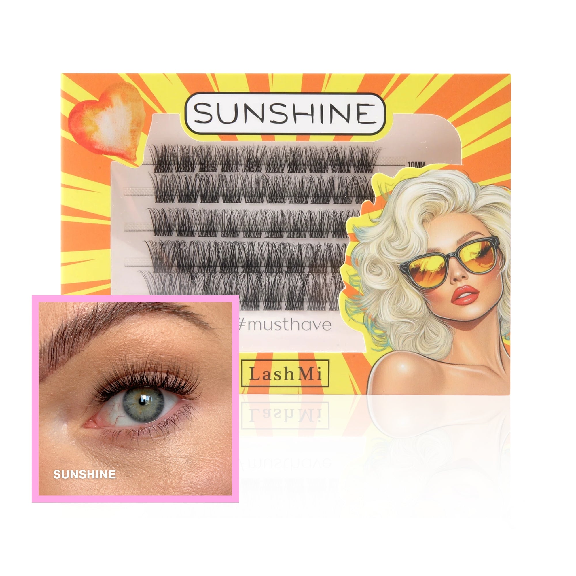 Sunshine – Eyelashes clusters 50 pcs